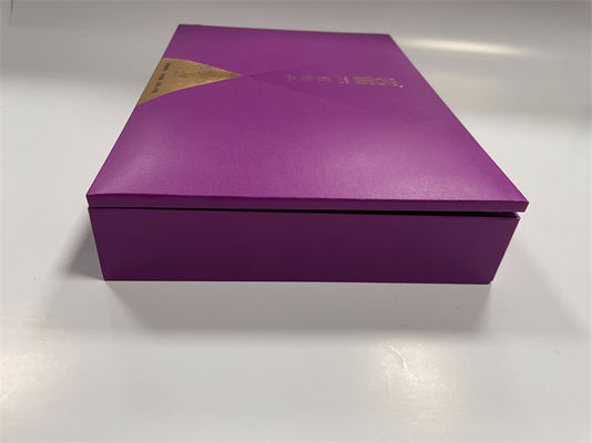 Τετράγωνο κουτί συσκευασίας δώρων μωβ Τυποποιημένο μαγνητικό κουτί κλεισίματος